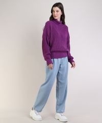 Sueter-Feminino-em-Trico-Oversized-Gola-Alta-Roxo-9955005-Roxo_3