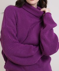 Sueter-Feminino-em-Trico-Oversized-Gola-Alta-Roxo-9955005-Roxo_4