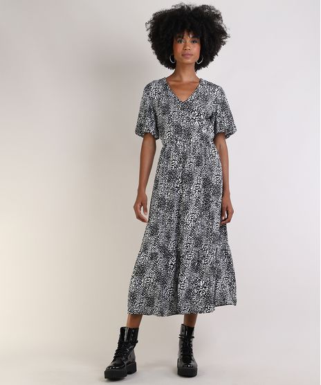 Vestido-Feminino-Midi-Estampado-Animal-Print-Manga-Curta-Decote-V-Preto-9947736-Preto_1