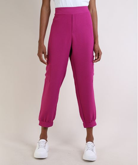 Calca-Feminina-Jogger-Cintura-Media-com-Bolsos-Roxa-9955708-Roxo_1