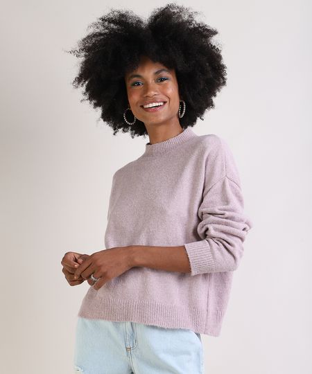 Sueter-de-Trico-Feminino-Gola-Alta-Lilas-9945807-Lilas_1 Sueter-de-Trico-Feminino-Gola-Alta-Lilas-9945807-Lilas_1