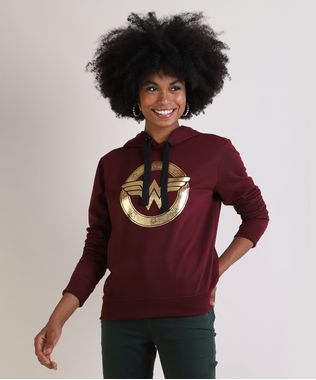 Blusao-de-Moletom-Feminino-Mulher-Maravilha-Metalizado-com-Capuz-Vinho-9952065-Vinho_1