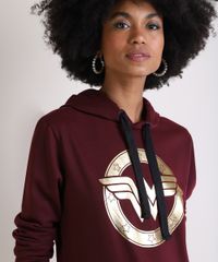 Blusao-de-Moletom-Feminino-Mulher-Maravilha-Metalizado-com-Capuz-Vinho-9952065-Vinho_4