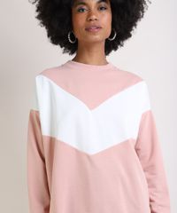 Blusao-de-Moletom-Feminino-com-Recorte-Rosa-9953469-Rosa_4