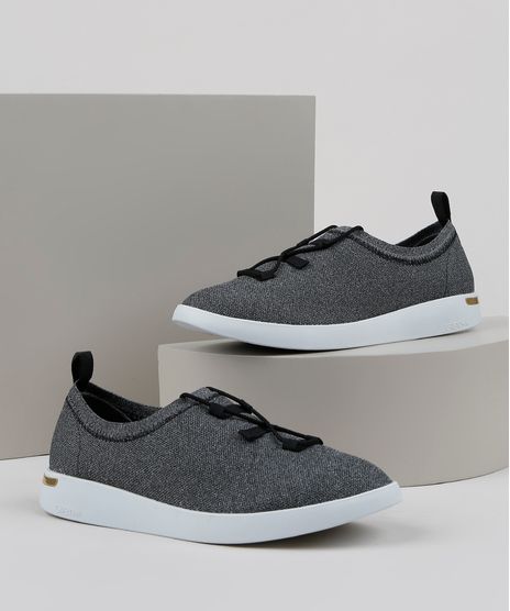 Tenis-Feminino-Knit-Grendha-Comfort-com-Cadarco-Cinza-Mescla-9941669-Cinza_Mescla_1