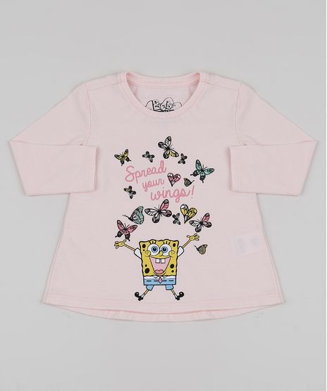 Blusa-Infantil-Bob-Esponja-e-Borboletas-Manga-Longa-Rosa-9955200-Rosa_1