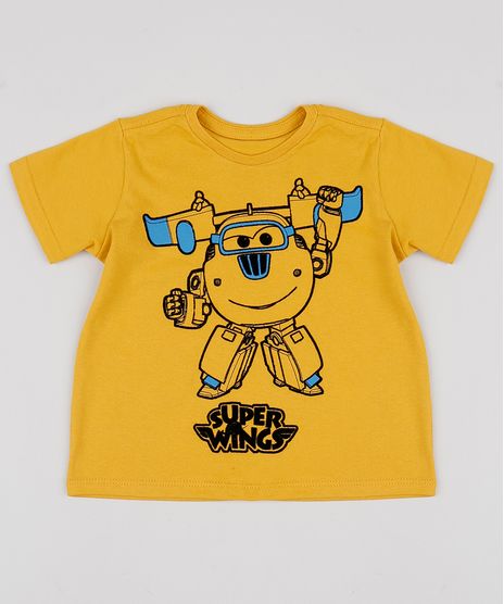 Camiseta-Infantil-Super-Wings-Donnie-Manga-Curta-Mostarda-9957527-Mostarda_1