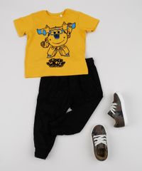 Camiseta-Infantil-Super-Wings-Donnie-Manga-Curta-Mostarda-9957527-Mostarda_3