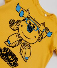Camiseta-Infantil-Super-Wings-Donnie-Manga-Curta-Mostarda-9957527-Mostarda_4