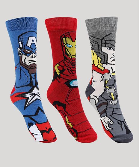 Kit-de-3-Meias-Masculinas-Cano-Alto-Os-Vingadores-Multicor-9944793-Multicor_1