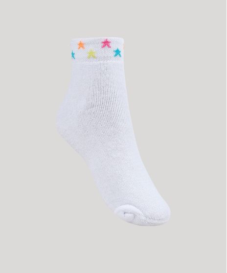 Meia-Feminina-Cano-Medio-Estampado-de-Estrelas-Branca-9954832-Branco_1