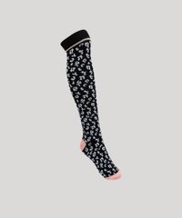 Meia-Feminina-3-4-Estampado-Animal-Print-de-Onca-Preta-9954833-Preto_1