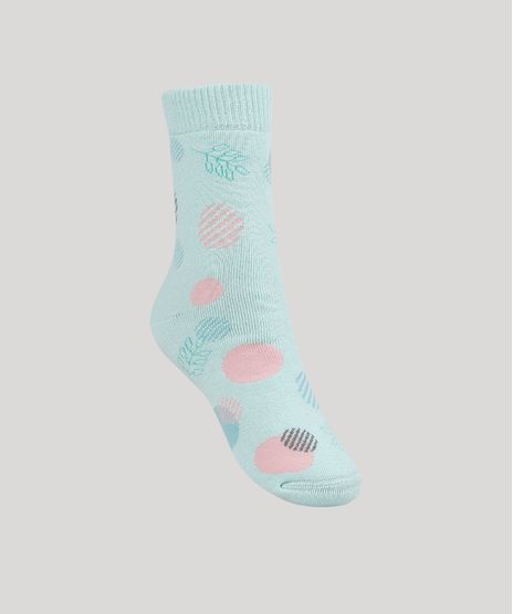 Meia-Feminina-Cano-Alto-Estampado-Poa-Verde-Agua-9954840-Verde_Agua_1