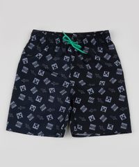 Bermuda-Infantil-Estampada-de-Minecraft-Preta-9914713-Preto_1