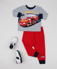 Pijama-de-Moletom-Infantil-McQueen-Os-Carros-Manga-Longa--Cinza-Mescla-9942709-Cinza_Mescla_3