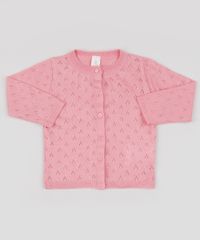 Cardigan-Infantil-em-Trico-Texturizado-Rosa-9948949-Rosa_1