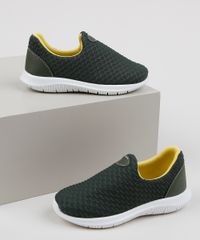 Tenis-Infantil-Sonho-de-Crianca-Knit-Calce-Facil-Texturizado-Verde-Escuro-9956642-Verde_Escuro_1