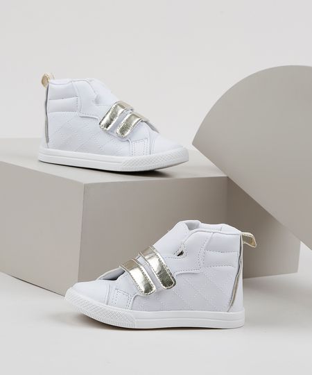 Tenis-Infantil-Sonho-de-Crianca-Cano-Alto-com-Velcro-Duplo-Metalizado-Branco-9956632-Branco_1