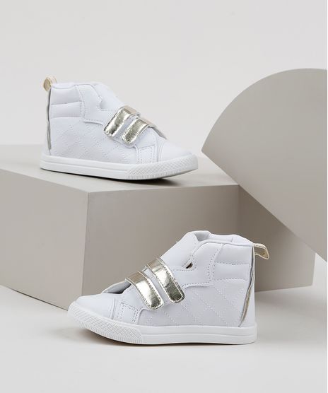 Tenis-Infantil-Sonho-de-Crianca-Cano-Alto-com-Velcro-Duplo-Metalizado-Branco-9956632-Branco_1