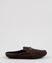 Mocassim-Mule-Masculino-Oneself-em-Suede-com-Fivela-Marrom-Escuro-9956945-Marrom_Escuro_2