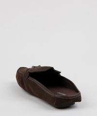 Mocassim-Mule-Masculino-Oneself-em-Suede-com-Fivela-Marrom-Escuro-9956945-Marrom_Escuro_4