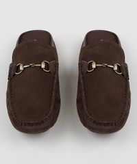 Mocassim-Mule-Masculino-Oneself-em-Suede-com-Fivela-Marrom-Escuro-9956945-Marrom_Escuro_5