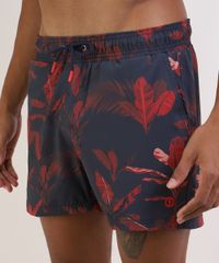 Short-Masculino-Estampado-de-Folhagem-com-Bolsos-Azul-Marinho-9943840-Azul_Marinho_3