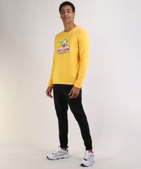Camiseta-Masculina-Krusty-Burger-Os-Simpsons-Manga-Longa-Gola-Careca-Amarela-9951049-Amarelo_3