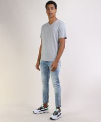Camiseta-Masculina-Basica-Manga-Curta-Gola-V-Cinza-Mescla-Claro-9597169-Cinza_Mescla_Claro_3