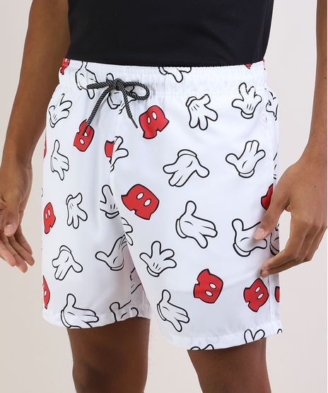 Short-Masculino-Mickey-Estampado-com-Bolsos-Branco-9954520-Branco_1