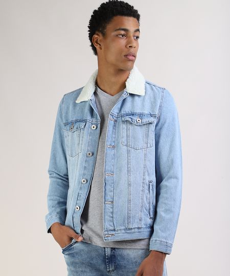 Jaqueta-Jeans-Masculina-Trucker-com-Pelo-Removivel-na-Gola-Azul-Claro-9956502-Azul_Claro_1