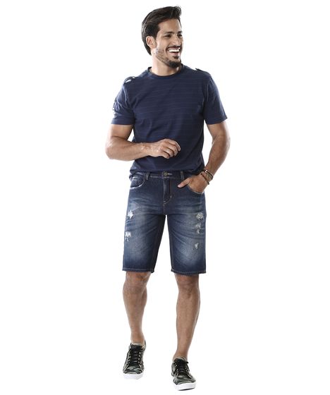 bermuda jeans masculina sawary