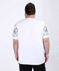 Camiseta-Masculina-Plus-Size-com-Arabescos-e-Tigre-Manga-Curta-Gola-Careca-Branca-9953077-Branco_2