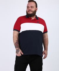 Polo-de-Piquet-Masculina-Plus-Size-Tradicional-com-Recortes-e-Bordado-Manga-Curta-Azul-Marinho-9954194-Azul_Marinho_1