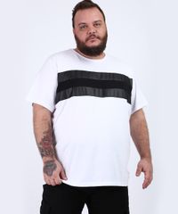 Camiseta-Masculina-Plus-Size-com-Recortes-Manga-Curta-Gola-Careca-Branca-9955112-Branco_1