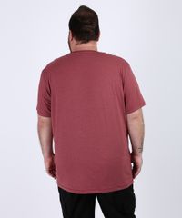 Camiseta-Masculina-Plus-Size--The-Wild--Manga-Curta-Gola-Careca-Vinho-9955113-Vinho_2