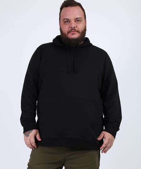 Blusao-de-Moletom-Masculino-Plus-Size-Basico-com-Capuz-e-Bolso-Canguru-Preto-9956771-Preto_1 Blusao-de-Moletom-Masculino-Plus-Size-Basico-com-Capuz-e-Bolso-Canguru-Preto-9956771-Preto_1