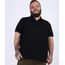 Polo-de-Piquet-Masculina-Plus-Size-Comfort-com-Ziper-Manga-Curta-Preta-9956352-Preto_1