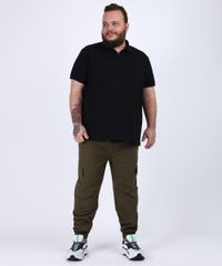 Polo-de-Piquet-Masculina-Plus-Size-Comfort-com-Ziper-Manga-Curta-Preta-9956352-Preto_3