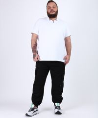Polo-de-Piquet-Masculina-Plus-Size-Comfort-com-Ziper-Manga-Curta-Branca-9956353-Branco_3