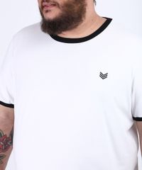 Camiseta-Masculina-Plus-Size-Bicolor-Manga-Curta-Gola-Careca-Branca-9956490-Branco_4