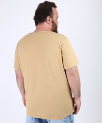 Camiseta-Masculina-Plus-Size--New-York--Manga-Curta-Gola-V-Bege-9956878-Bege_2