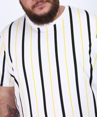 Camiseta-Masculina-Plus-Size-Listrada-Manga-Curta-Gola-Careca-Branca-9956879-Branco_4