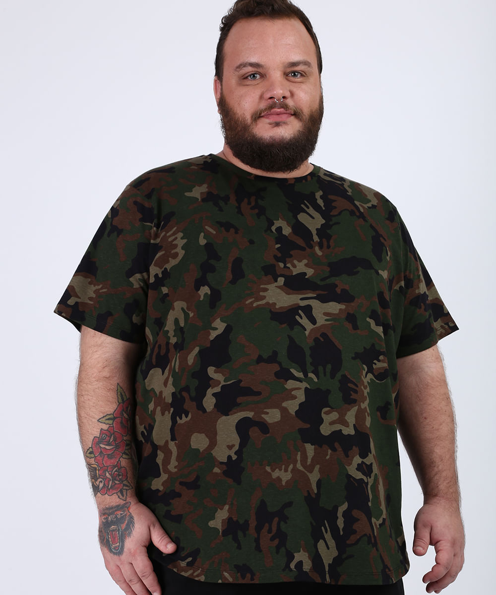 camisa masculina plus size