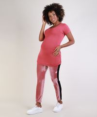 Calca-de-Veludo-Feminina-Gestante-Jogger-Cintura-Alta-com-Faixa-Lateral-Rosa-Escuro-9956022-Rosa_Escuro_3