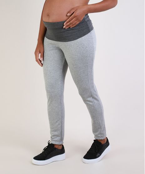 Calca-Feminina-Gestante-Jogger-Cintura-Alta-Cinza-Mescla-9956023-Cinza_Mescla_1