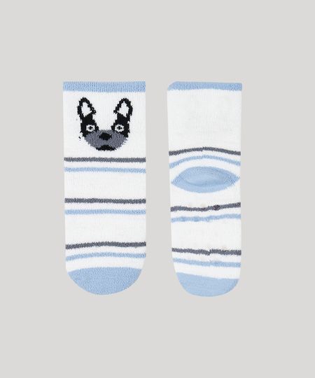 Kit-de-2-Meias-de-Inverno-Infantil-em-Chenille-Cano-Medio-Cachorro-Multicor-9927134-Multicor_1