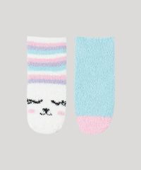 Kit-de-3-Meias-de-Inverno-Infantil-em-Chenille-Cano-Medio-Lhama-Multicor-9927137-Multicor_1