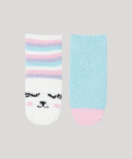 Kit-de-3-Meias-de-Inverno-Infantil-em-Chenille-Cano-Medio-Lhama-Multicor-9927137-Multicor_1