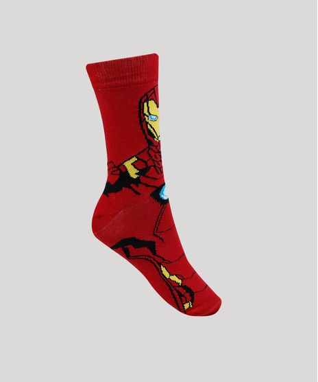 Meia-Masculina-Cano-Alto-Homem-de-Ferro-Vermelha-9949293-Vermelho_1